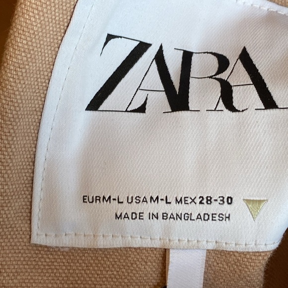 NWOT. Zara Powder Pink Distressed Effect Jacket. Size M-L. - Picture 7 of 10